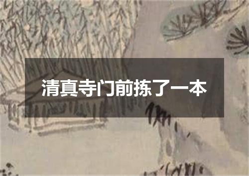 清真寺门前拣了一本