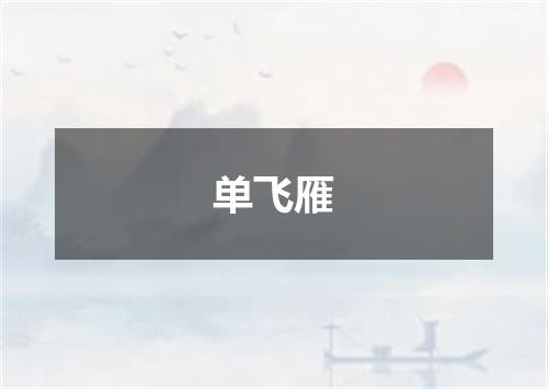 单飞雁