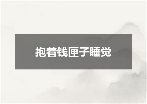 抱着钱匣子睡觉