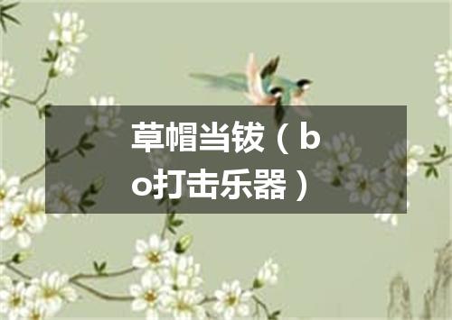 草帽当钹（bo打击乐器）