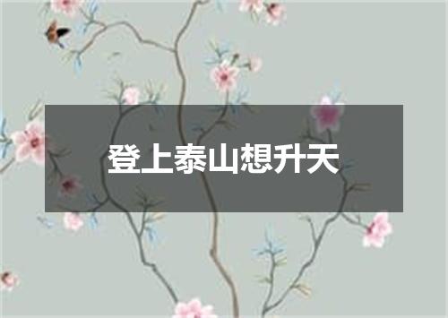 登上泰山想升天