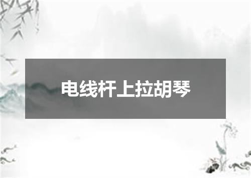 电线杆上拉胡琴