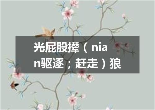 光屁股撵（nian驱逐；赶走）狼