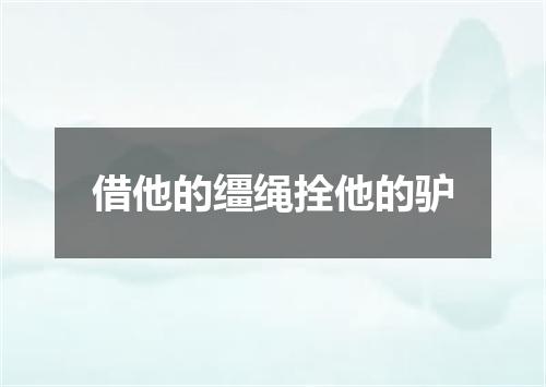 借他的缰绳拴他的驴