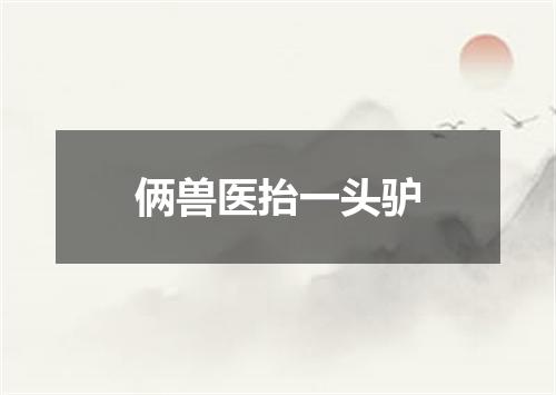 俩兽医抬一头驴