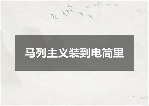 马列主义装到电简里