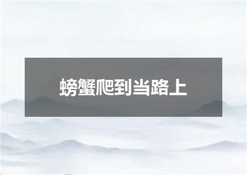 螃蟹爬到当路上