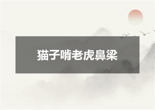 猫子啃老虎鼻梁