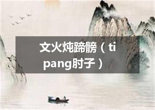 文火炖蹄髈（ti pang肘子）