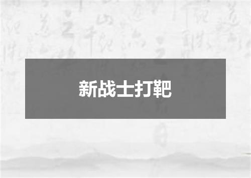新战士打靶