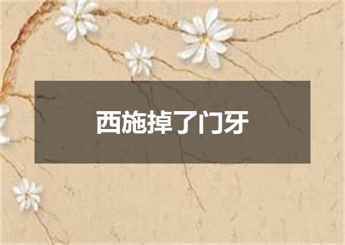 西施掉了门牙