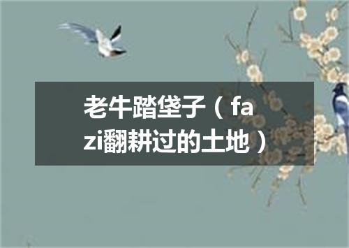 老牛踏垡子（fa zi翻耕过的土地）