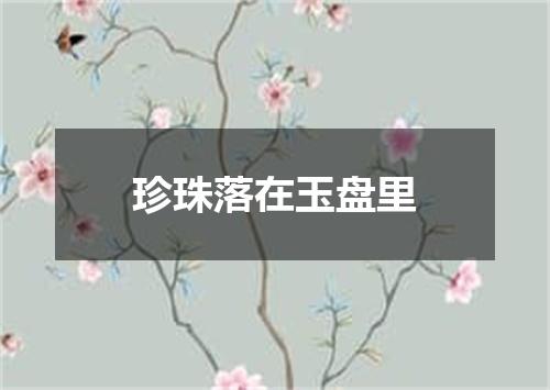 珍珠落在玉盘里