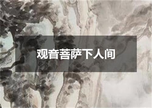 观音菩萨下人间