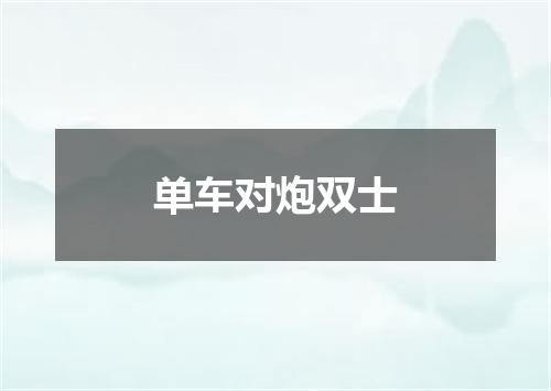 单车对炮双士