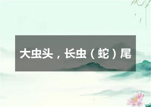大虫头，长虫（蛇）尾
