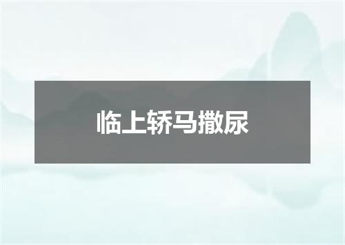 临上轿马撒尿