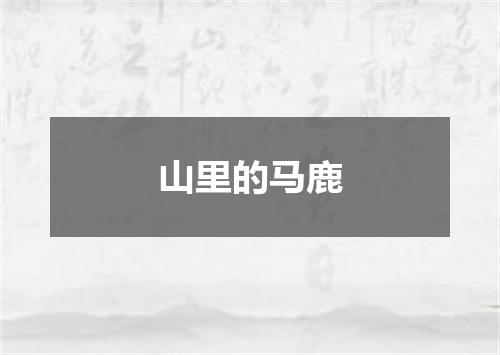 山里的马鹿