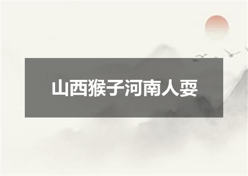 山西猴子河南人耍