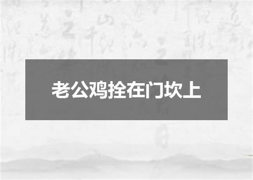 老公鸡拴在门坎上