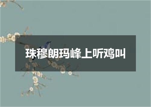 珠穆朗玛峰上听鸡叫