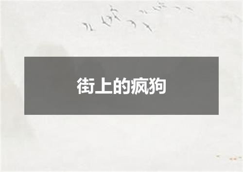 街上的疯狗