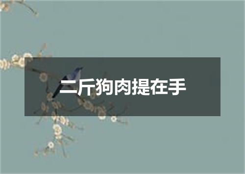 二斤狗肉提在手