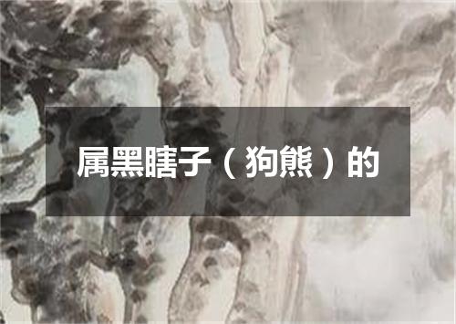属黑瞎子（狗熊）的