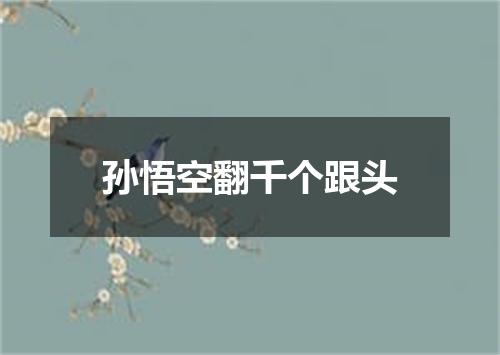 孙悟空翻千个跟头