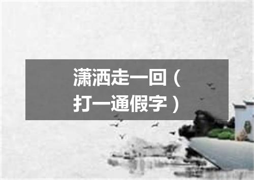 潇洒走一回（打一通假字）