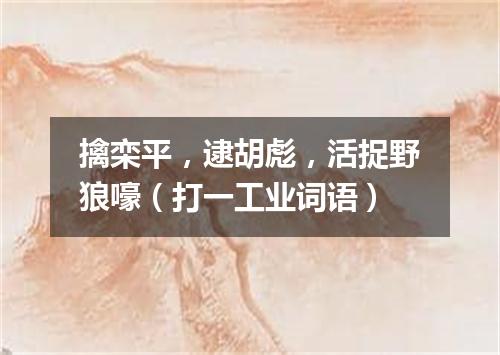 擒栾平，逮胡彪，活捉野狼嚎（打一工业词语）