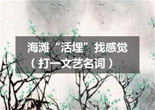 海滩“活埋”找感觉（打一文艺名词）