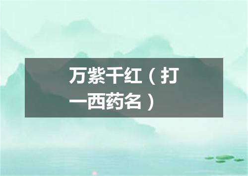 万紫千红（打一西药名）