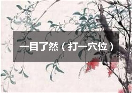 一目了然（打一穴位）
