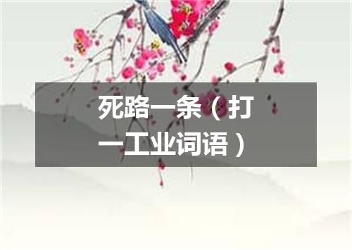 死路一条（打一工业词语）