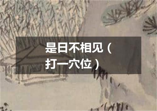 是日不相见（打一穴位）