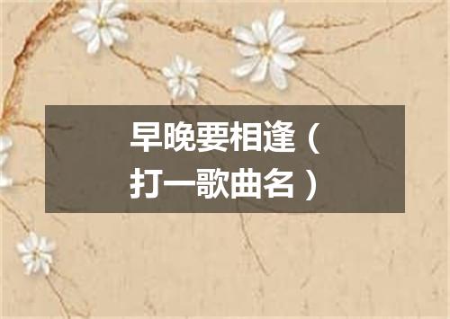 早晚要相逢（打一歌曲名）