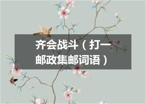 齐会战斗（打一邮政集邮词语）