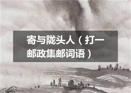 寄与陇头人（打一邮政集邮词语）