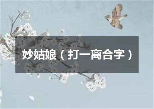 妙姑娘（打一离合字）