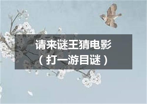 请来谜王猜电影（打一游目谜）