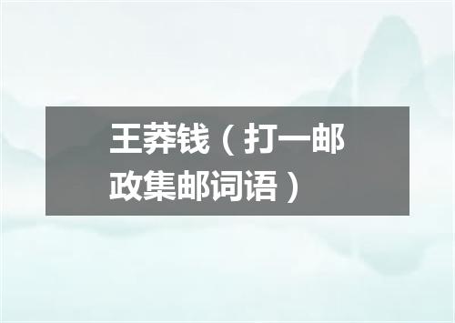 王莽钱（打一邮政集邮词语）