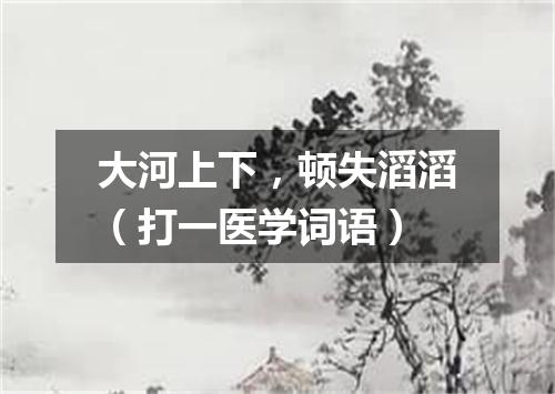 大河上下，顿失滔滔（打一医学词语）
