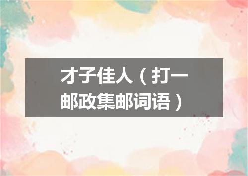 才子佳人（打一邮政集邮词语）