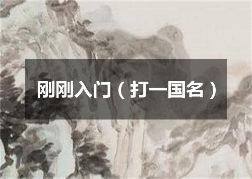 刚刚入门（打一国名）