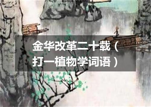 金华改革二十载（打一植物学词语）