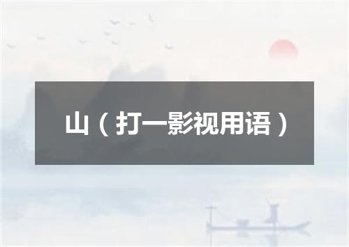山（打一影视用语）