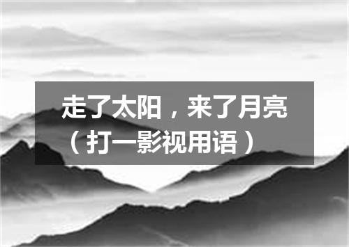 走了太阳，来了月亮（打一影视用语）