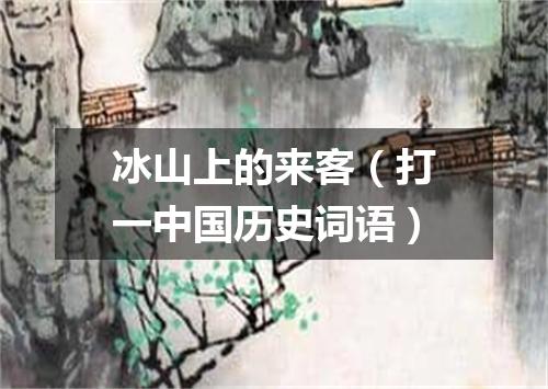 冰山上的来客（打一中国历史词语）