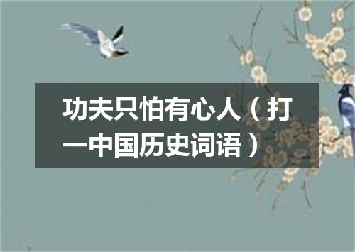 功夫只怕有心人（打一中国历史词语）